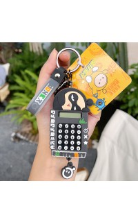 AB-8163 Eggy Party Calculator Keychain – Black Egg Version