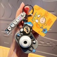 AB-8128 Eggy Party Camera Keychain – Black Egg Edition