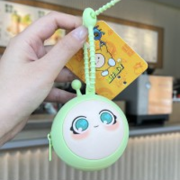 AB-8154 Eggy Party Coin Purse Keychain – Green Eggy