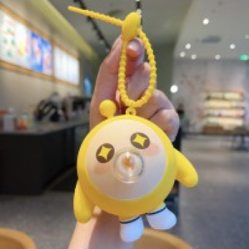 AB-8290 Eggy Party Bubble Blowing Series Keychain (Large) – Yellow Eggy