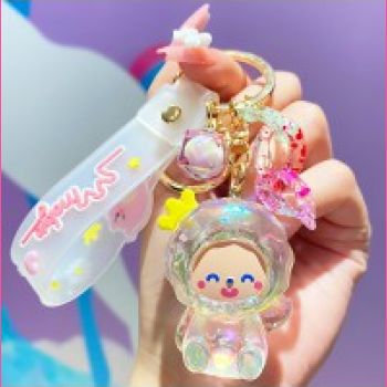 Crown Monkey White Keychain UK