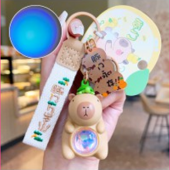 Capybara Light Up Keychain Brown UK