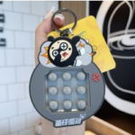 Eggy Party Stress Relief Black Eggy Keychain UK